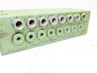Vogele BVRL16A1 Lubrication Distribution Manifold 16-Outlet Valve Block Lot of 4