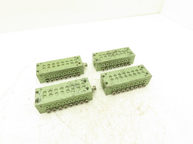 Vogele BVRL16A1 Lubrication Distribution Manifold 16-Outlet Valve Block Lot of 4