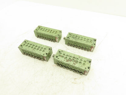Vogele BVRL16A1 Lubrication Distribution Manifold 16-Outlet Valve Block Lot of 4