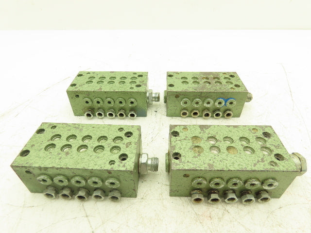Vogele BVRL10A1 Lubrication Distribution Manifold 10-Outlet Valve Block Lot of 4