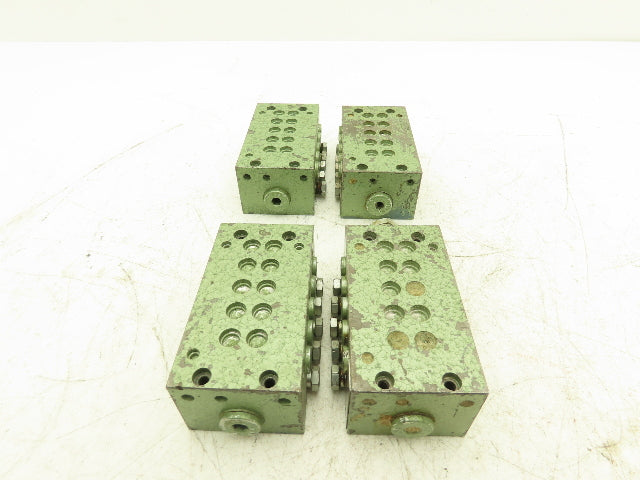 Vogele BVRL10A1 Lubrication Distribution Manifold 10-Outlet Valve Block Lot of 4