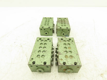 Vogele BVRL10A1 Lubrication Distribution Manifold 10-Outlet Valve Block Lot of 4