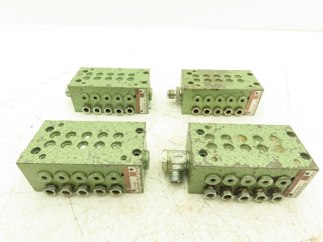 Vogele BVRL10A1 Lubrication Distribution Manifold 10-Outlet Valve Block Lot of 4