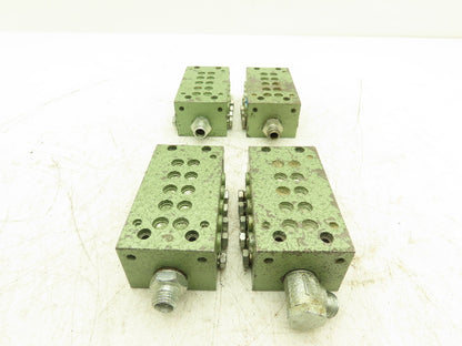 Vogele BVRL10A1 Lubrication Distribution Manifold 10-Outlet Valve Block Lot of 4