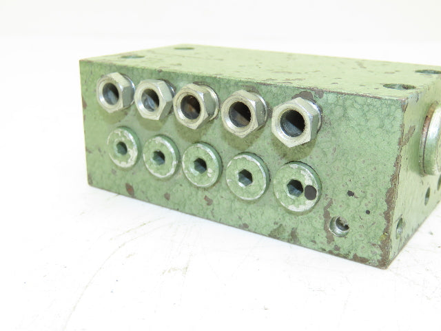 Vogele BVRL10A1 Lubrication Distribution Manifold 10-Outlet Valve Block Lot of 4