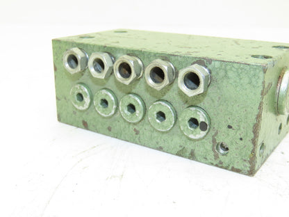 Vogele BVRL10A1 Lubrication Distribution Manifold 10-Outlet Valve Block Lot of 4