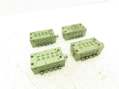 Vogele BVRL10A1 Lubrication Distribution Manifold 10-Outlet Valve Block Lot of 4