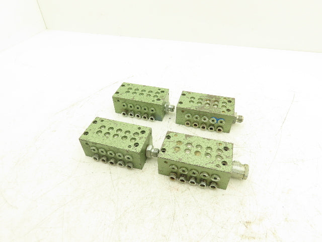 Vogele BVRL10A1 Lubrication Distribution Manifold 10-Outlet Valve Block Lot of 4
