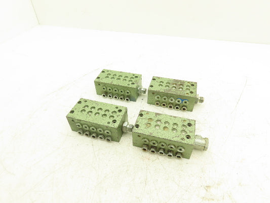 Vogele BVRL10A1 Lubrication Distribution Manifold 10-Outlet Valve Block Lot of 4