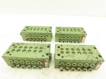 Vogele BVRL12A1 Lubrication Distribution Manifold 12-Outlet Valve Block Lot of 4