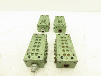 Vogele BVRL12A1 Lubrication Distribution Manifold 12-Outlet Valve Block Lot of 4