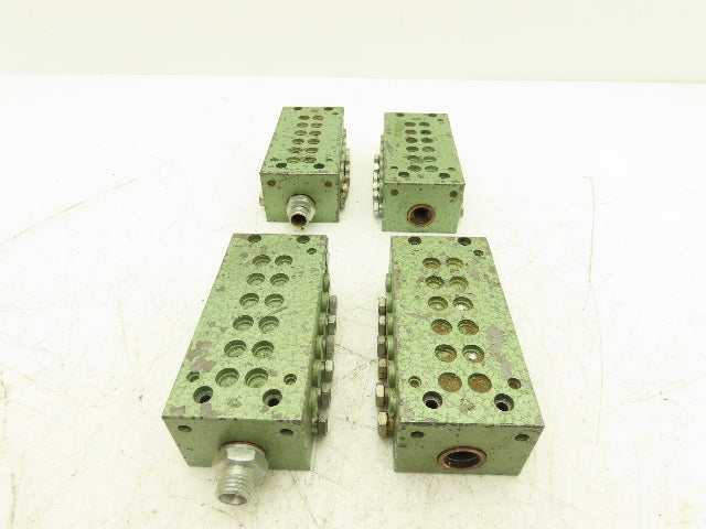 Vogele BVRL12A1 Lubrication Distribution Manifold 12-Outlet Valve Block Lot of 4