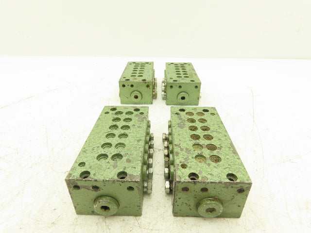 Vogele BVRL12A1 Lubrication Distribution Manifold 12-Outlet Valve Block Lot of 4