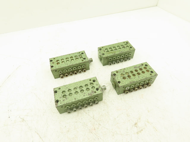 Vogele BVRL12A1 Lubrication Distribution Manifold 12-Outlet Valve Block Lot of 4