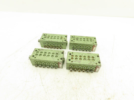 Vogele BVRL12A1 Lubrication Distribution Manifold 12-Outlet Valve Block Lot of 4