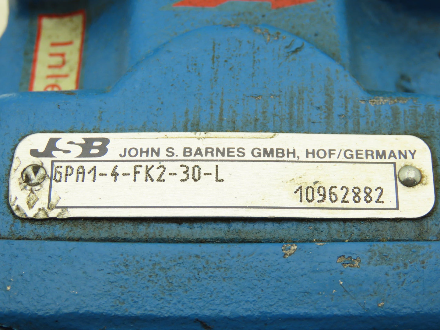 JSB John Barnes GPA1-4-FK2-30-L Hydraulic Gear Pump 2 GPM 1450 PSI 4.4cm³