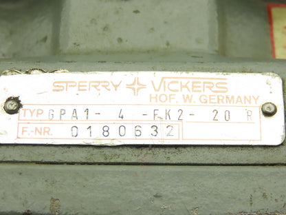 Vickers GPA1-4-FK2-20-R Hydraulic Gear Pump 2 GPM 1450 PSI 4.4cm³