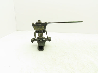 Jamesbury TORQ-HANDLE 1" Ball Valve M-F with Spring Return-to-Closed Handle