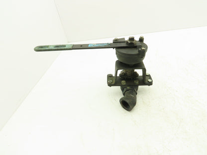 Jamesbury TORQ-HANDLE 1" Ball Valve M-F with Spring Return-to-Closed Handle
