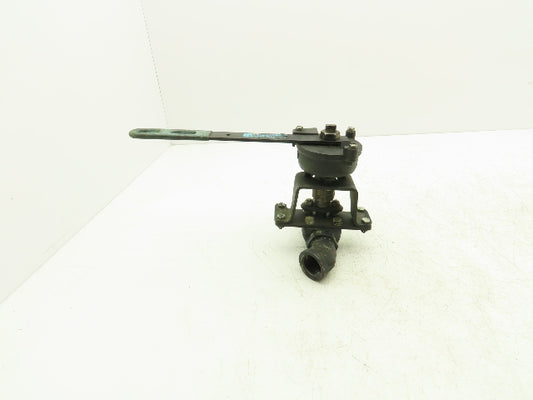 Jamesbury TORQ-HANDLE 1" Ball Valve M-F with Spring Return-to-Closed Handle