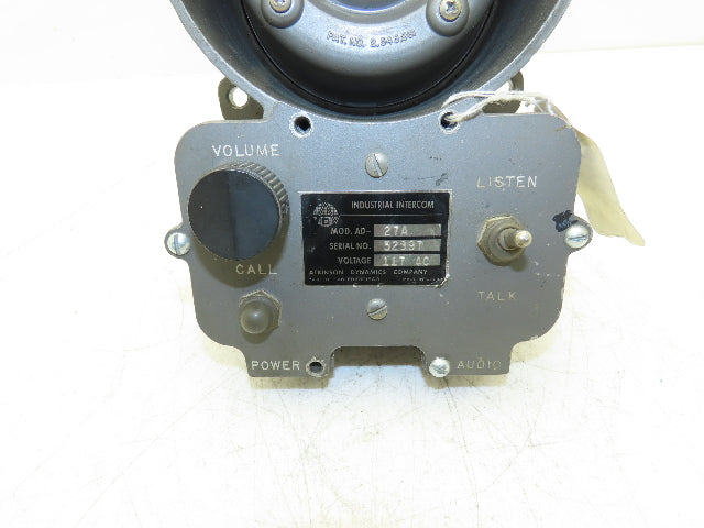 Atkinson Dynamics AD-27A Industrial Intercom Loudspeaker w/Call Button 120V