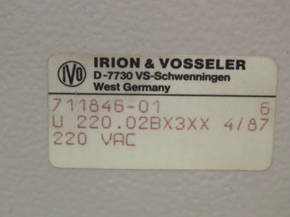 Irion & Vosseler U 220.02BX3XX 4-Digit Counter Control Panel