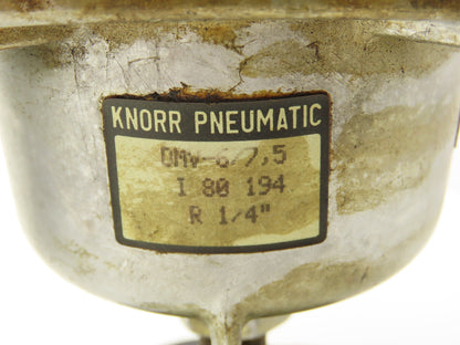 Knorr Pneumatic DMV-6/7.5 Pneumatic Air Regulating Valve 1/4"  Lot of 3  *Read*