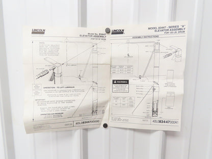 Lincoln 83447 Series "A" Grease Pump Elevator Assembly for 120 lb Drum