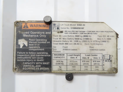 Hyster Hydraulic Manifold Block from E60Z Forklift