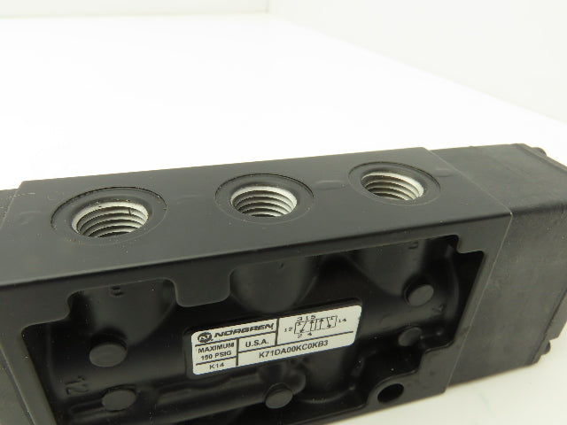 Norgren K71DA00KC0KB3 Pneumatic Manual Spool Valve 5-Way 2-Position 1/4"npt