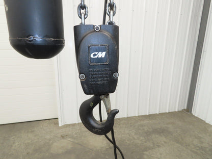 CM Lodestar RR 2 Ton Electric Chain Hoist 16 FPM 19' Lift 230/460 3PH 18'Control