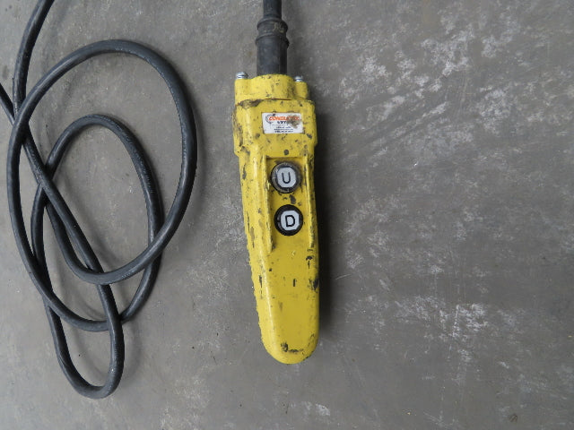 CM Lodestar RR 2 Ton Electric Chain Hoist 16 FPM 19' Lift 230/460 3PH 18'Control