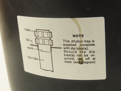 Durapipe W601 Poly Dilution Trap With Two 1.5" Inlets & One 2" Outlet