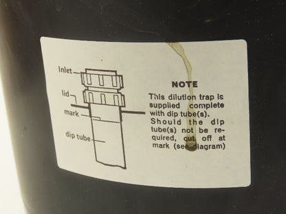 Durapipe W601 Poly Dilution Trap With Two 1.5" Inlets & One 2" Outlet