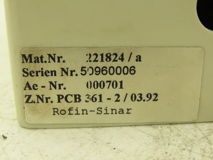 Rofin Sinar Pressure Transmitter Control Box From 2000 SMX