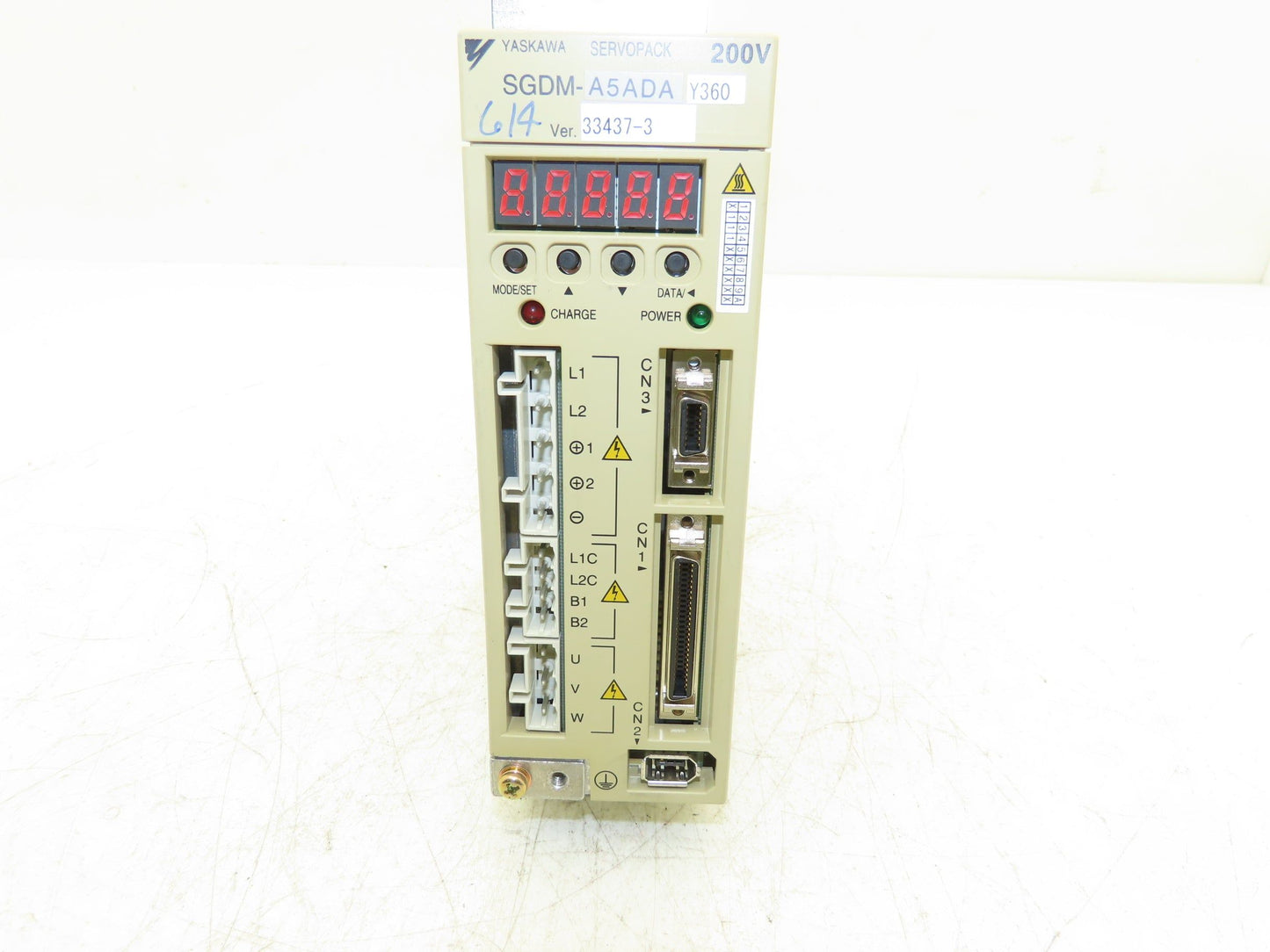 Yaskawa SGDM-A5ADAY360 ServoPack Servo Drive 1Ph In 0.05kW 0.64A 3Ph Out 230V