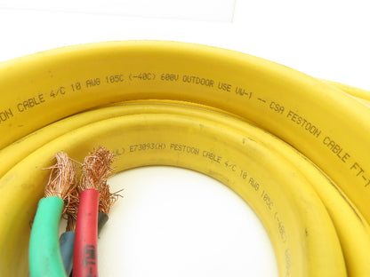 Festoon Cable Outdoor E73093 Multi-Conductor Flat Cable 4 Wire 10AWG 600V 21'