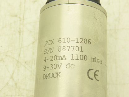 Druck PTX 610-1286 Pressure Transmitter 4-20mA 9-30VDC