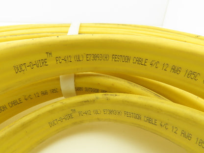 Festoon Cable Outdoor E73093 Multi-Conductor Flat Cable 4 Wire 14AWG 600V 32'