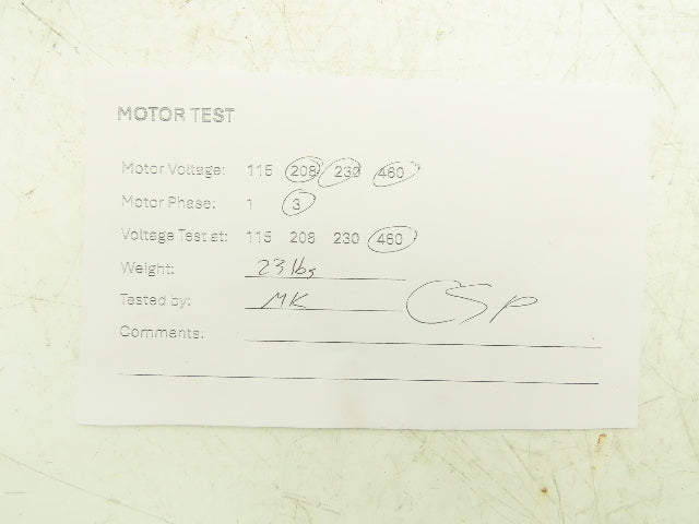 Baldor Reliance M3542 AC Motor 3/4Hp 1725 RPM 208-230/460V 3PH 56 Frame TEFC