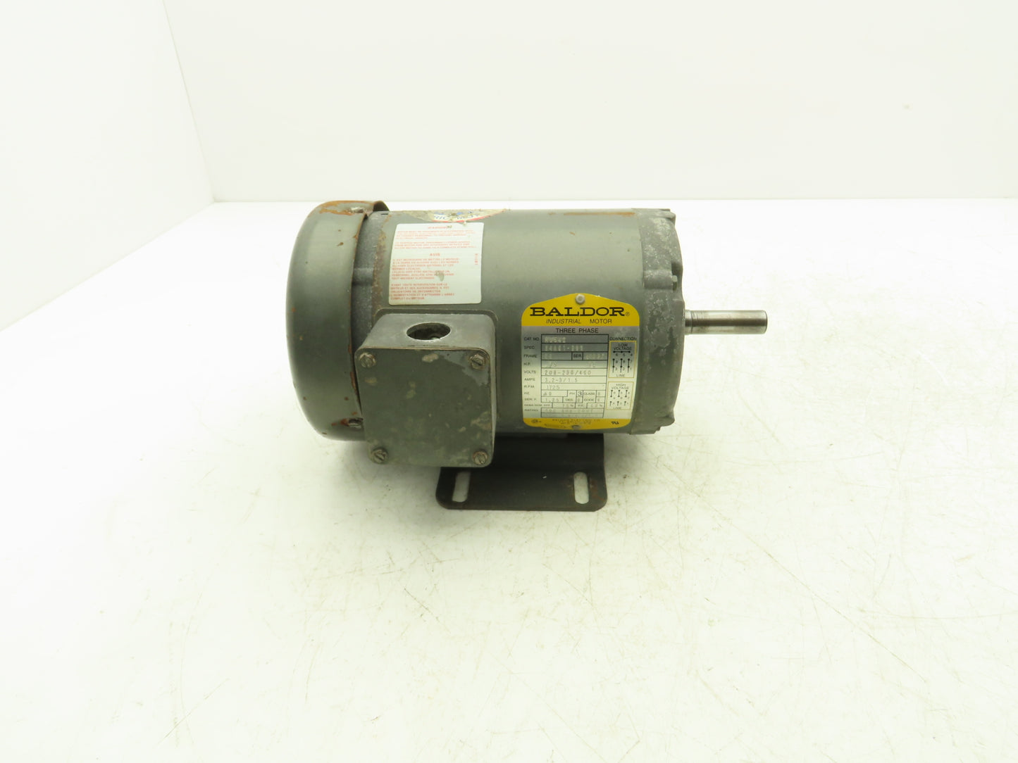 Baldor Reliance M3542 AC Motor 3/4Hp 1725 RPM 208-230/460V 3PH 56 Frame TEFC