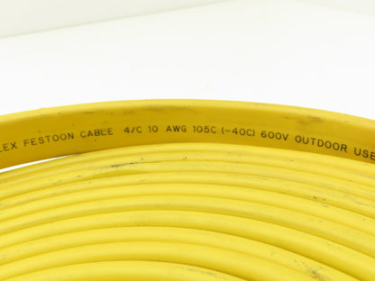 Festoon Cable Outdoor E60362H Multi-Conductor Flat Cable 4 Wire 10AWG 600V 30'