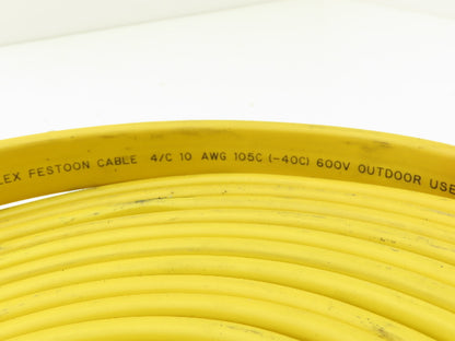 Festoon Cable Outdoor E60362H Multi-Conductor Flat Cable 4 Wire 10AWG 600V 30'
