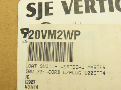 SJE-Rhombus 20VM2WP VerticalMaster Pump Switch 230V 20' Cord