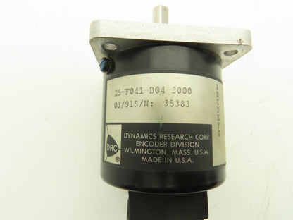 Dynamics Research Corp 25-F041-B04-3000 Rotary Encoder 3/8" Shaft 7 Pin