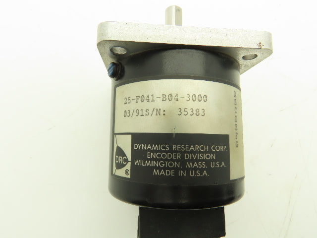 Dynamics Research Corp 25-F041-B04-3000 Rotary Encoder 3/8" Shaft 7 Pin