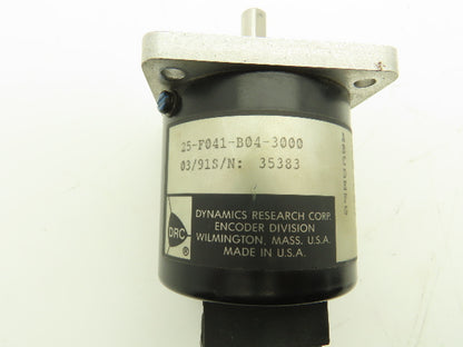 Dynamics Research Corp 25-F041-B04-3000 Rotary Encoder 3/8" Shaft 7 Pin
