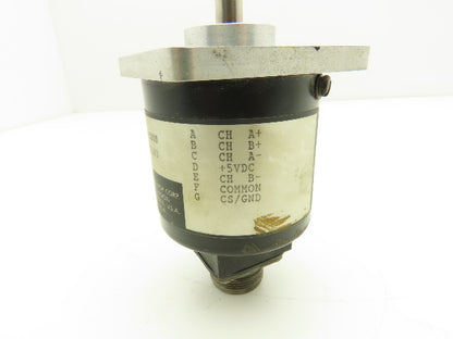 Dynamics Research Corp 25-F041-B04-3000 Rotary Encoder 3/8" Shaft 7 Pin