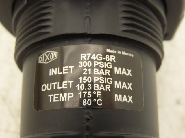 Dixon R74G-6R Pressure Regulator 3/4" NPT 300psig