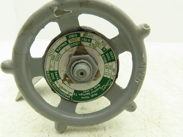 Flowserve 40405-1 1" Gate Valve 1975psi Forged Steel Rising Stem